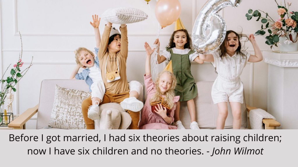 kids jumping on the couch and quotes about marriage and parenting 